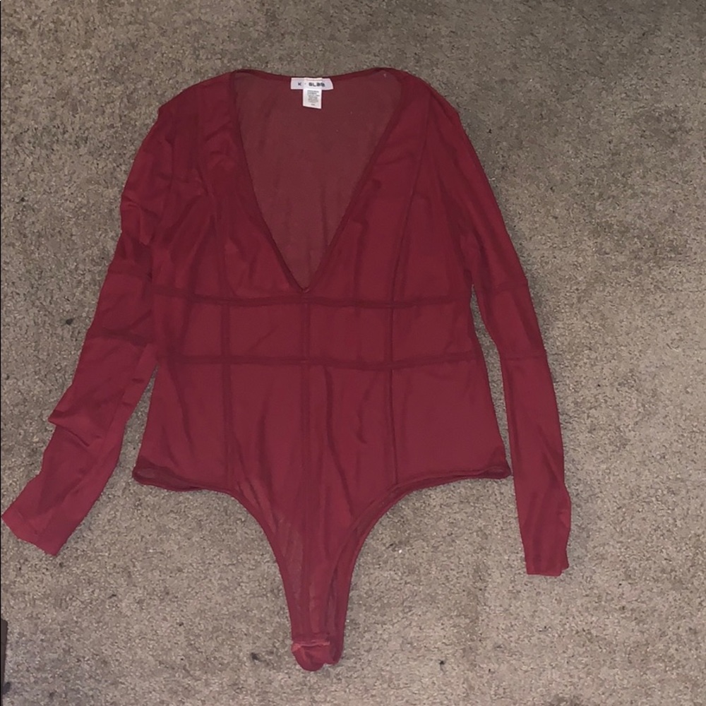 Burgundy Body suit